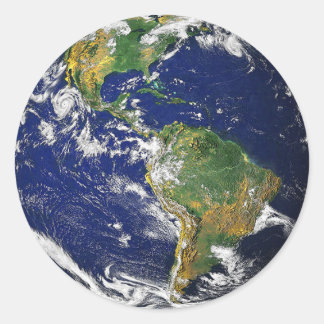 Die Erde, Südamerika Runder Aufkleber