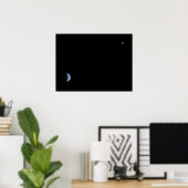 Die Erde und der Mond aus den Mars Poster (Heimbüro)