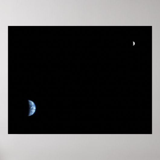 Die Erde und der Mond aus den Mars Poster (Vorne)