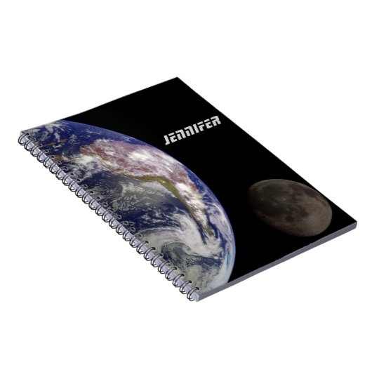 Die Erde und der Mond Notizblock (Rechte Seite)