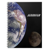 Die Erde und der Mond Notizblock (Vorderseite)