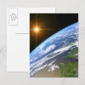 Die Erde und ein leuchtender Star 3 Postkarte (Vorne/Hinten)