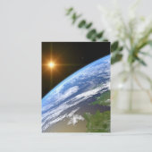 Die Erde und ein leuchtender Star 3 Postkarte (Stehend Vorderseite)