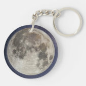 Die Erde und ihr Mond Schlüsselanhänger (Rückseite)