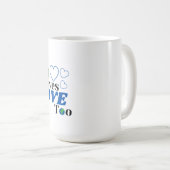 Die Erde verdient Liebe zu Weibchen Kaffeetasse (VorderseiteRechts)