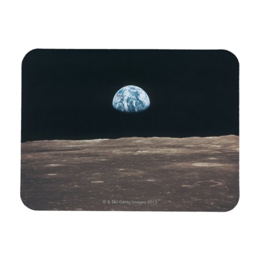 Die Erde vom Mond aus gesehen Magnet (Horizontal)