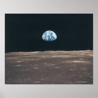 Die Erde vom Mond aus gesehen Poster