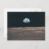 Die Erde vom Mond aus gesehen Postkarte (Vorne/Hinten)