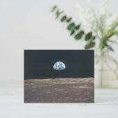 Die Erde vom Mond aus gesehen Postkarte (Stehend Vorderseite)