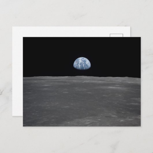 Die Erde vom Mond Postkarte (Vorne/Hinten)