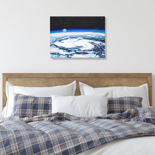 Die Erde von einer Drehhöhe aus: Leinwand nicht zu (Insitu (Schlafzimmer))