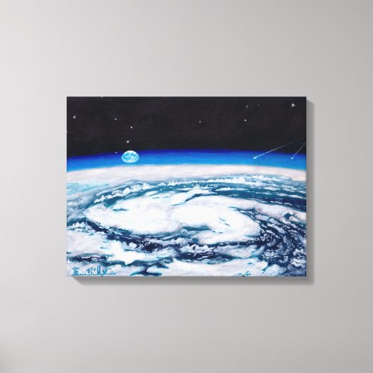 Die Erde von einer Drehhöhe aus: Leinwand nicht zu (Vorderseite)