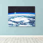 Die Erde von einer Drehhöhe aus: Leinwand Standard (Insitu (Holzboden))