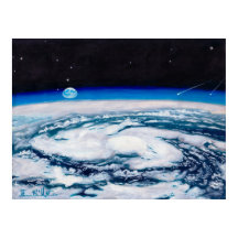 Die Erde von einer Drehhöhe aus