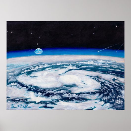 Die Erde von einer Drehhöhe aus Poster (Vorne)