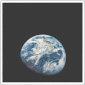 Die Erde wurde aus dem Aollo 8 Raumfahrzeug genomm Aufkleber (Vorderseite)