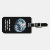 Die Erde wurde aus dem Aollo 8 Raumfahrzeug genomm Gepäckanhänger (Vorderseite horizontal)