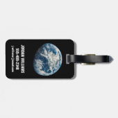 Die Erde wurde aus dem Aollo 8 Raumfahrzeug genomm Gepäckanhänger (Rückseite horizontal)