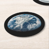 Die Erde wurde aus dem Aollo 8 Raumfahrzeug genomm Runder Pappuntersetzer (Angewinkelt)