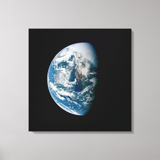 Die Erde wurde aus dem Apollo 13 Raumfahrzeug geno Leinwanddruck (Vorderseite)
