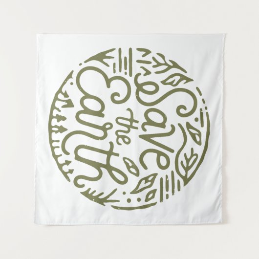 Die erdgrüne Ästhetik gerettet Wandteppich (Vorderseite (Horizontal))