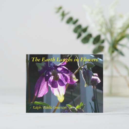 DIE ERDLACHTEN IN BLUME - KOLUMBIN POSTKARTE (Stehend Vorderseite)