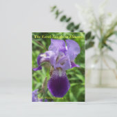 DIE ERDLAGEN IN BLUME - IRIS POSTKARTE (Stehend Vorderseite)