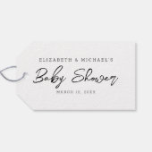 Die Erdnussbande | Babydusche Geschenkanhänger (Rückseite Horizontal)