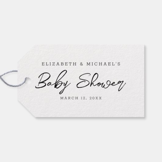 Die Erdnussbande | Babydusche Geschenkanhänger (Rückseite Horizontal)