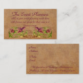 Die Ereignis-Planer-Visitenkarte Visitenkarte (Vorne/Hinten)