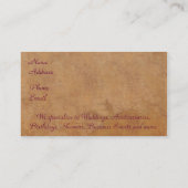 Die Ereignis-Planer-Visitenkarte Visitenkarte (Rückseite)