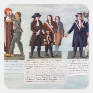 Die Erfindung Red Hats, Manuel, Petion Quadratischer Aufkleber