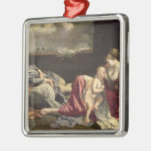Die Erholung auf dem Flug in Ägypten, 1628 Silbernes Ornament (Links)
