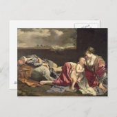 Die Erholung über den Flug nach Ägypten, 1628 Postkarte (Vorne/Hinten)