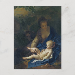 Die Erholung über den Flug nach Ägypten, 1706 Postkarte