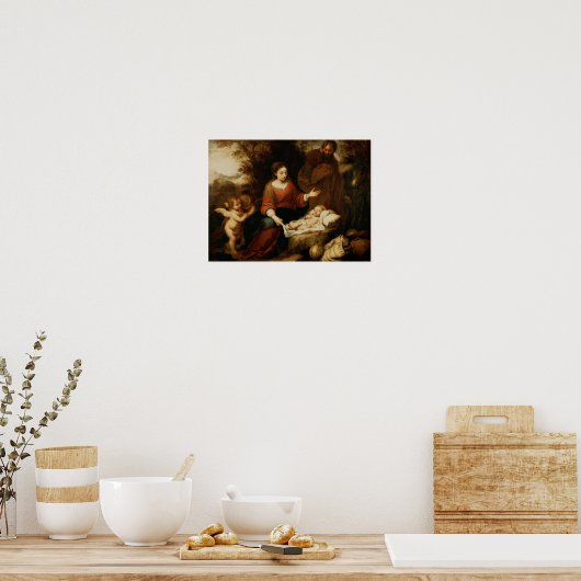 Die Erholung über den Flug nach Ägypten Poster (Küche)