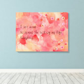 Die Erholung von My Life Laghing, 24" x 18", 1,5" Leinwanddruck (Insitu (Holzboden))