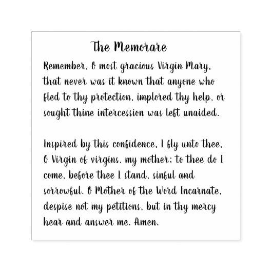 Die Erinnerung an die gesegnete Jungfrau Mary Gummistempel (Prägung)