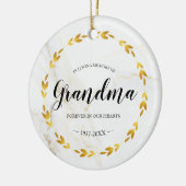 Die Erinnerung an die Oma-Gold-Kranz-Gedenkstätte Keramik Ornament (Links)