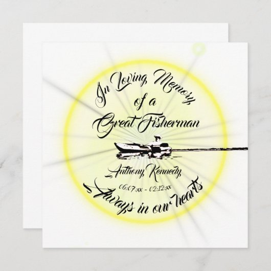 Die Erinnerung an einen großen Fischer (Vorne/Hinten)