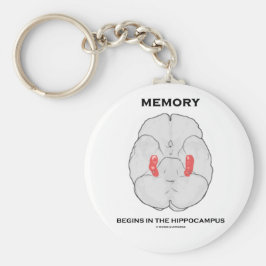 Die Erinnerung beginnt im Hippocampus (Psychologie Schlüsselanhänger