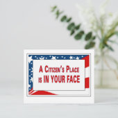 die Erinnerung, dass sie für uns Postkarten arbeit (Stehend Vorderseite)