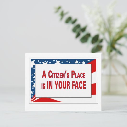 die Erinnerung, dass sie für uns Postkarten arbeit (Stehend Vorderseite)