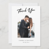 Die Erinnerungen leben mit Personalisiertem Foto b Dankeskarte (Vorderseite)