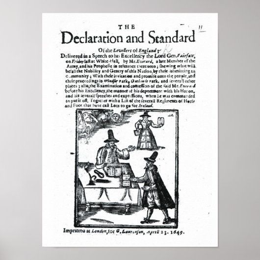 Die Erklärung und der Standard der Reisenden Poster (Vorne)