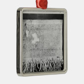 Die Erklärung von Arbroath, am 6. April 1320 Silbernes Ornament (Rechts)