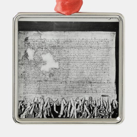 Die Erklärung von Arbroath, am 6. April 1320 Silbernes Ornament (Vorne)