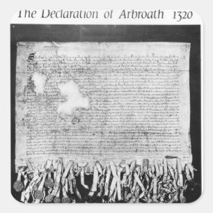 Die Erklärung von Arbroath vom 6. April 1320 Quadratischer Aufkleber