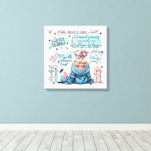 Die Ermächtigung der Frau Inspiriere positive Beja Leinwanddruck (Insitu (Holzboden))