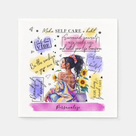 Die Ermächtigung der Frau Inspiriere positive Beja Serviette (Vorderseite)